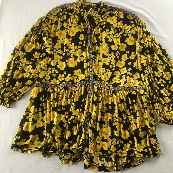 Free People Women's Love Letter Floral Print Tunic Black Size XS - Picture 8 of 17